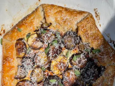 Recipe: At Heart Panaderia’s eggplant and goat cheese galette